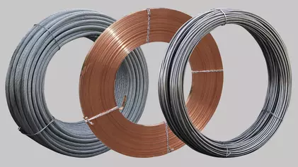 Leitungsmaterial, Runddrähte, Bänder, Seile
