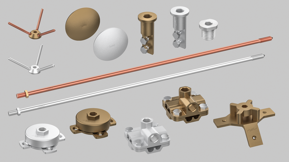 Air-Termination Rods, Bases and Accessories