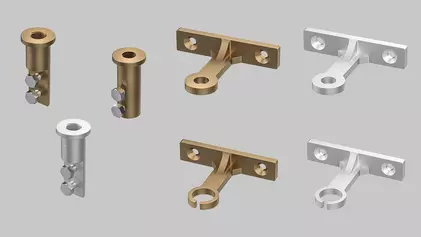 Wall mounting brackets and couplers for air-termination rods (tbd)