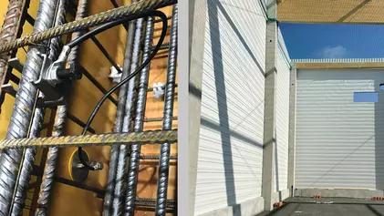 Anschluss- und Überbrückungsgarnitur für Bewehrungen