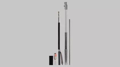 Fangmast für Unterdachverlegung der HVI light Leitung